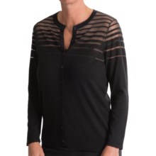 67%OFF レディースカジュアルセーター 8月のシルク（女性用）シアーストライプカーディガンセーター August Silk Sheer Stripe Cardigan Sweater (For Women)画像